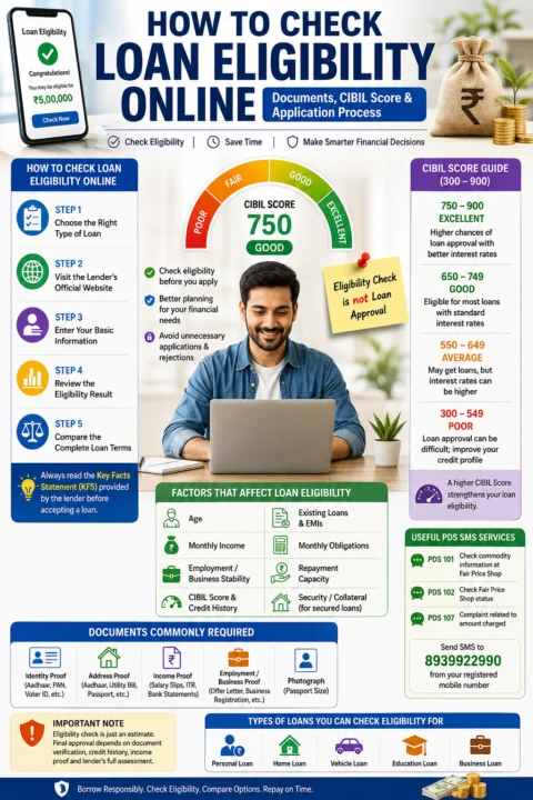 How to check loan eligibility online with CIBIL score and documents